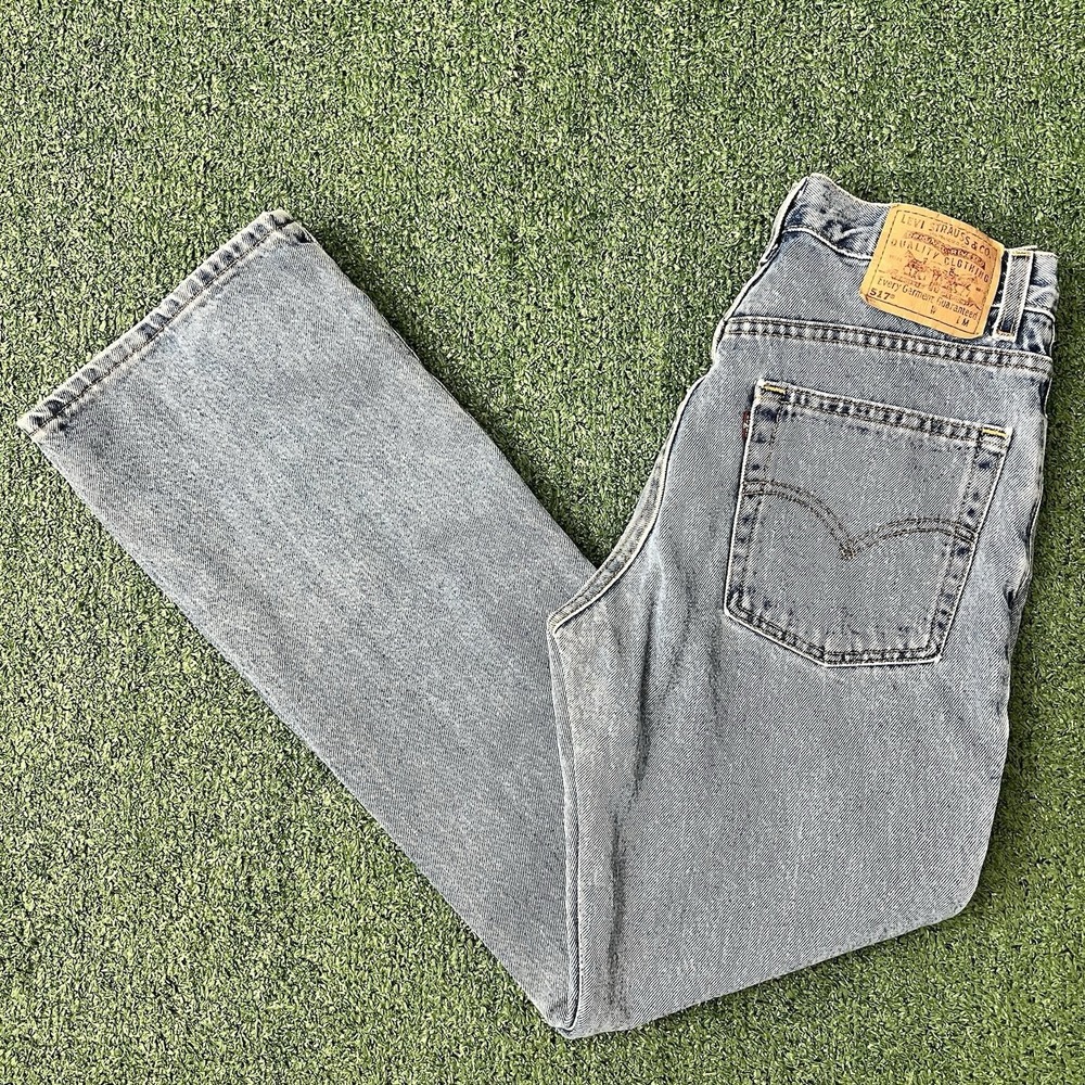 Vintage 1999 Levis 517 Jeans Boot Cut Low Rise Size 11 M Made In USA (30x31)